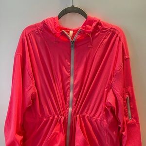 Free people vivid coral jacket LARGE